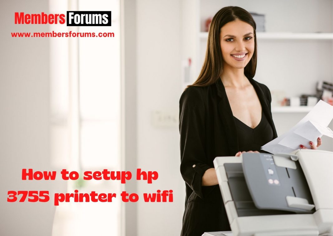 How to setup hp 3755 printer to wifi